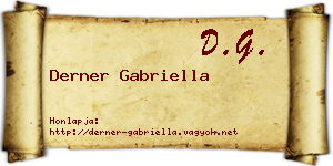 Derner Gabriella névjegykártya